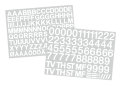 Postkassestickers med tal og bogstaver hvid